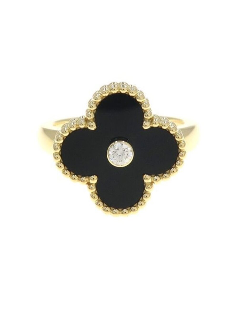 Van Cleef & Arpels Vintage Alhambra Ring Onyx